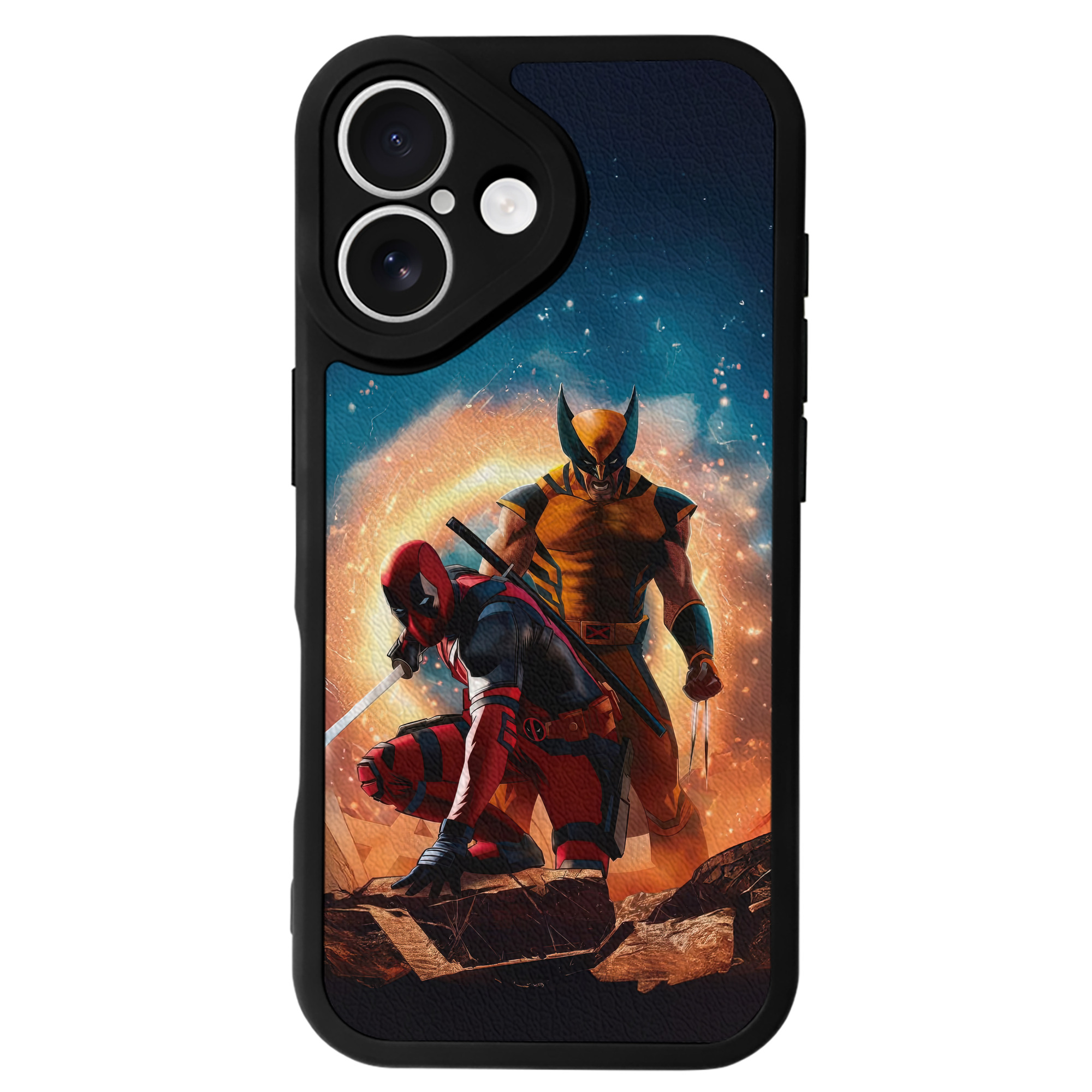 （画像用） Deadpool デッドプール 【iPhone 16シリーズ対応】シリコンスマホケース（レザー調） 材質：シリコン